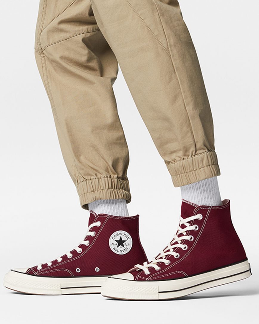 Men's Converse Chuck 70 Seasonal Color High Top Shoes Deep Burgundy / Black | AU 80349D